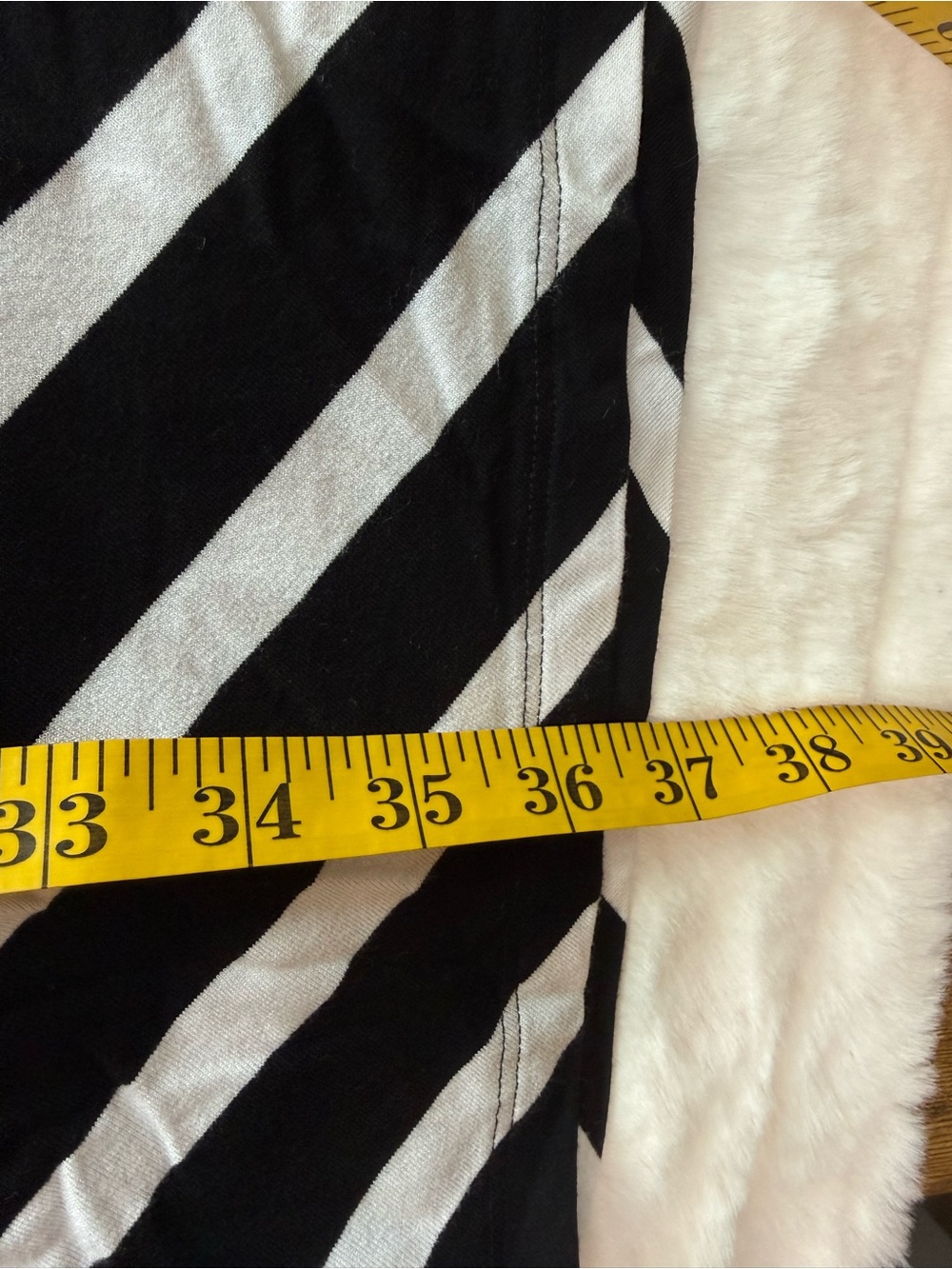 White House Black Market Black and White Striped Ruched Midi Dress - Size 0 - Picture 11 of 11